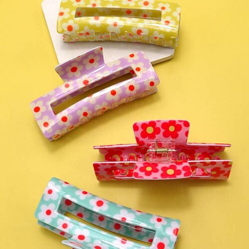 Grande pince à cheveux à fleur