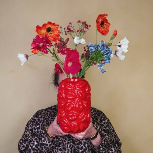 Vase bisous - Rouge