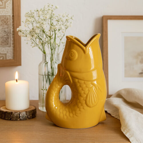 Vase poisson glouglou safran