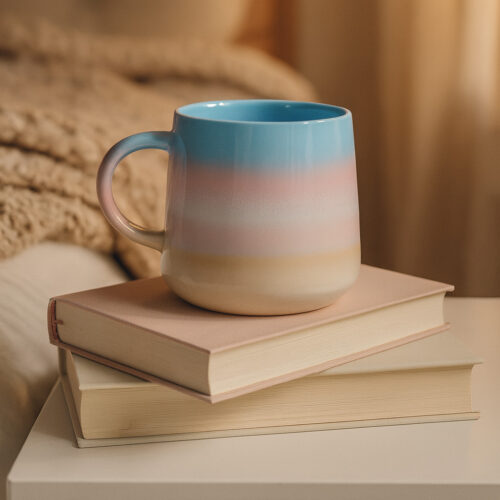 Tasse pastel ombré bleu/rose