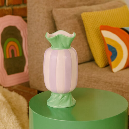 Vase bonbon - Menthe/Lilas