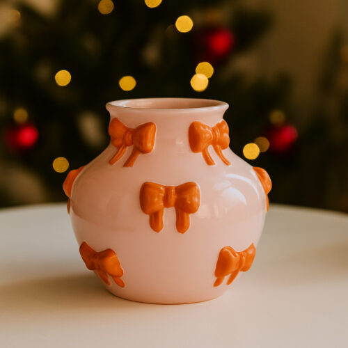 Vase petits noeuds orange