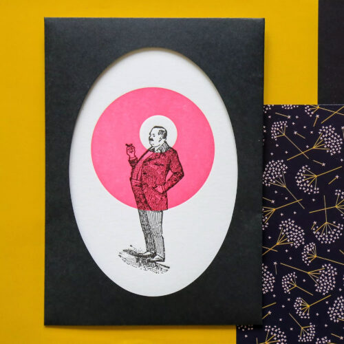 Carte monsieur letterpress