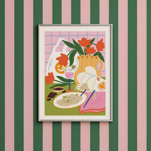 Affiche illustration - Nouille à emporter - A4