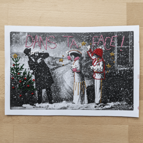 Kit broderie papier - Dans ta face