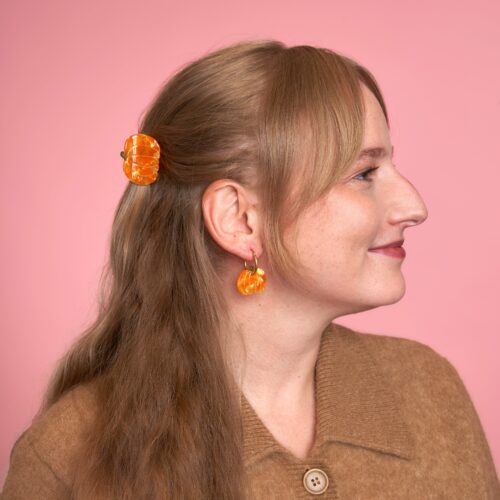 Mini pince à cheveux Citrouille