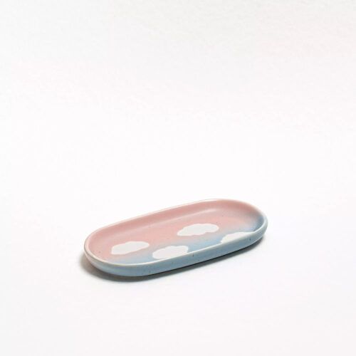 Plateau nuage dégradé bleu & rose