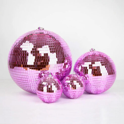 Boule disco rose 10cm