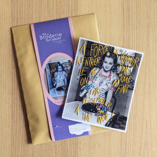 Kit broderie papier - T'as l'air d'une tarte