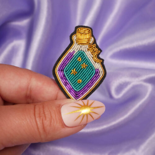Broche en canetille fait main - potion