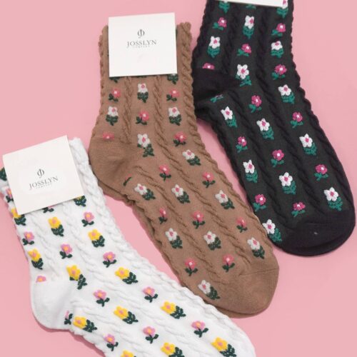 Chaussette à fleurs