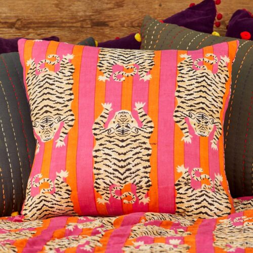 Housse de coussin tigre