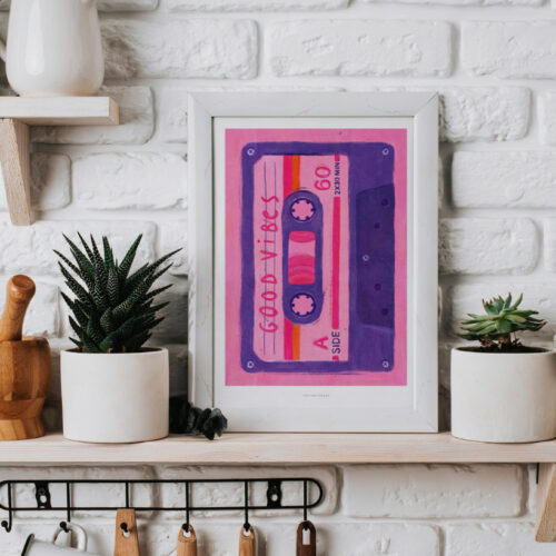 Affiche Cassette Good vibes