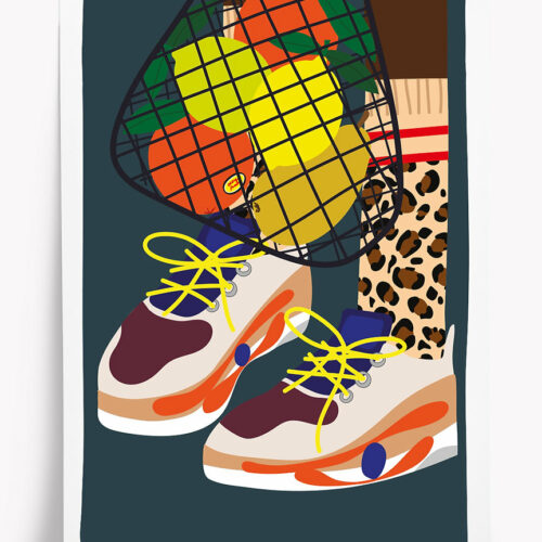 Affiche Airmax chaussette léopard