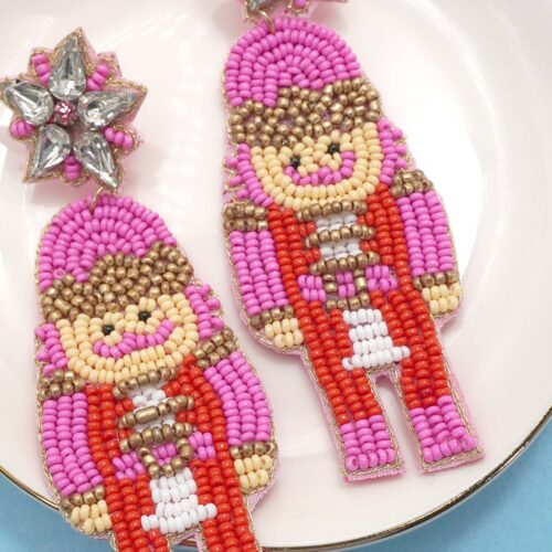 Boucle d’oreille casse-noisette perle