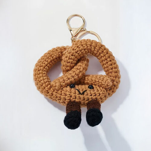 Grigri porte-clé bretzel crochet