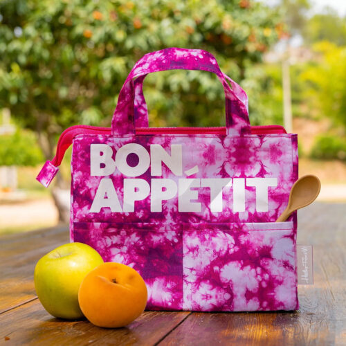 Sac a lunch - tie&die rose