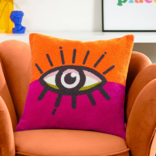 Coussin bouclettes oeil