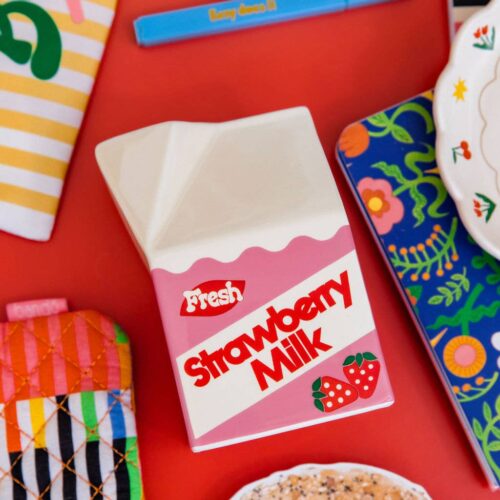 Vase brique de lait fraise