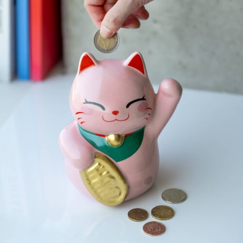 Tirelire chat porte-bonheur