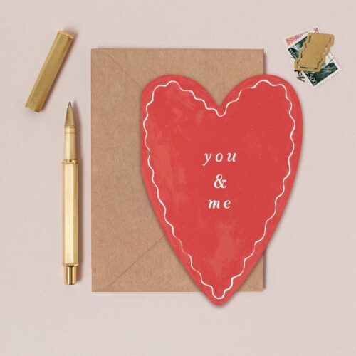 Carte cœur you + me