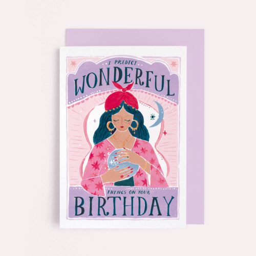 Carte d'anniversaire boule de cristal