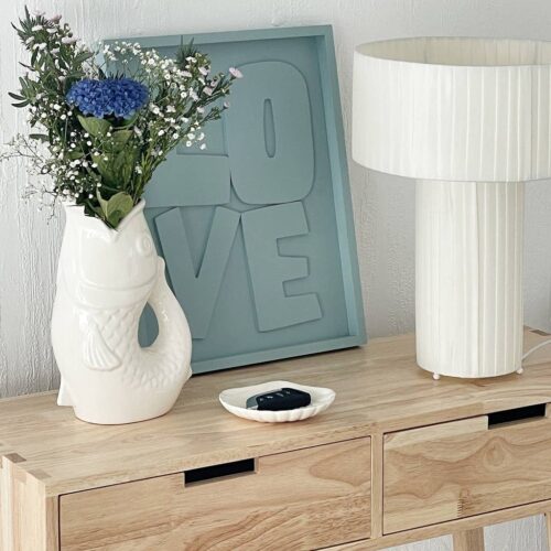 Vase poisson glouglou blanc