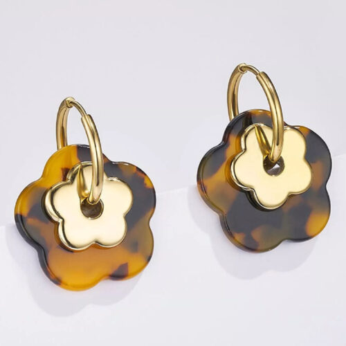 Mini-créole fleur bi-colore