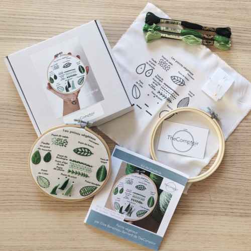 Kit d'apprentissage broderie - Les points végétaux