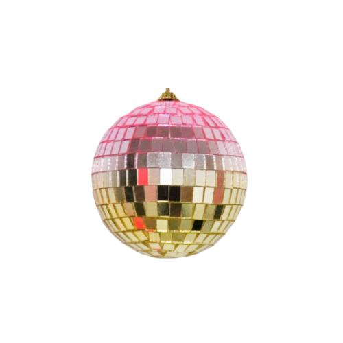 Boule disco rose & or 20cm