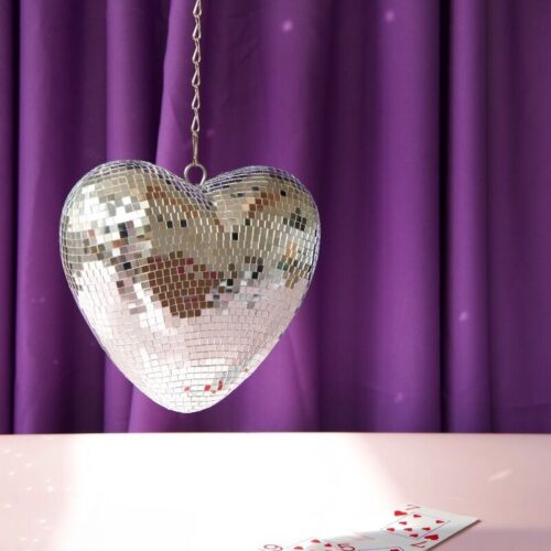 Coeur disco à suspendre