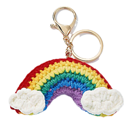 Grigri porte-clé arc-en-ciel crochet