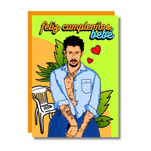 Carte anniversaire Bad Bunny