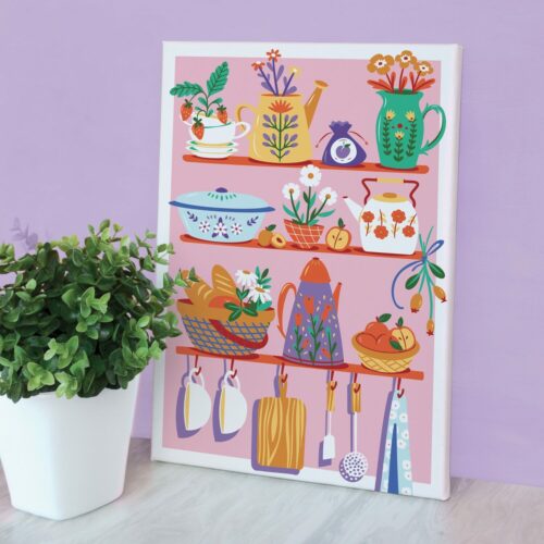 Peinture numéro - 20x30cm - Côté cuisine