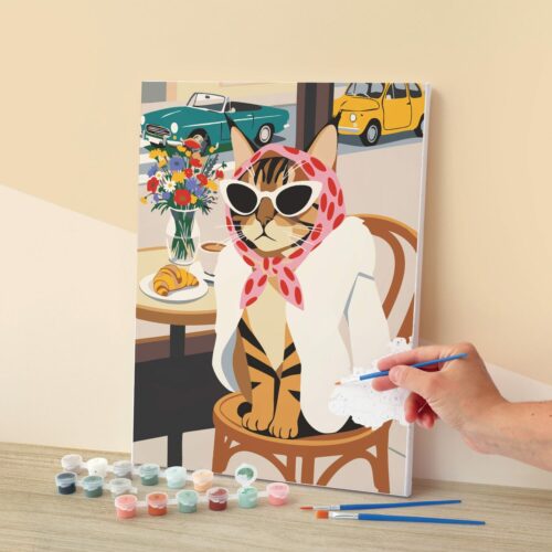 Peinture numéro - 30x40cm - Fashion Kitty
