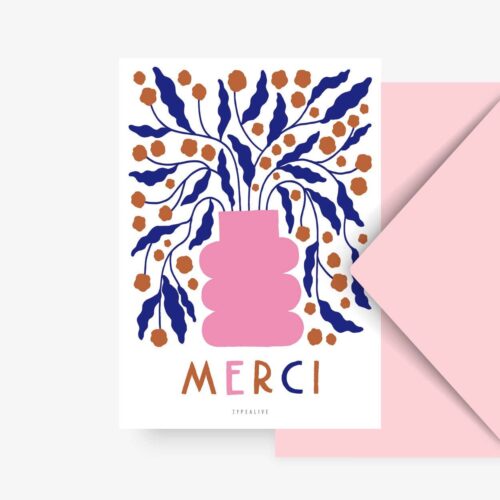 Carte merci fleurs
