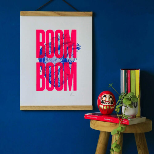 Affiche Boom Boom - sérigraphie faite main